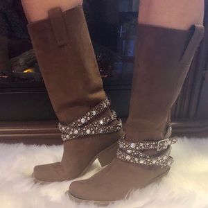 Rocket Dog Hellion Jeweled Harness Boots